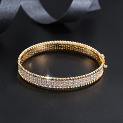 Simple Bangle Bracelet With Full Of Sparkly Zircon Bracelet All-match Jewelry For Women Clothing accessory