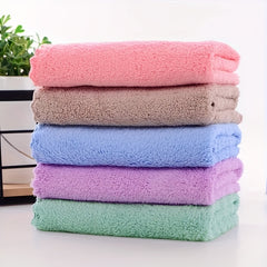 5pcs Hand Towels, Soft & Absorbent Microfiber Coral Velvet Towels For Gym, Shower, Spa, Quick Drying Hand Towel