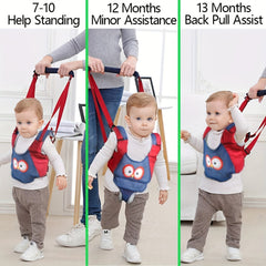 Baby Walking Harness, Adjustable Toddler Walking Assistant, Breathable Cotton Safety Stand Up & Walking Learning Helper for 0-3 Years Old - 1pc