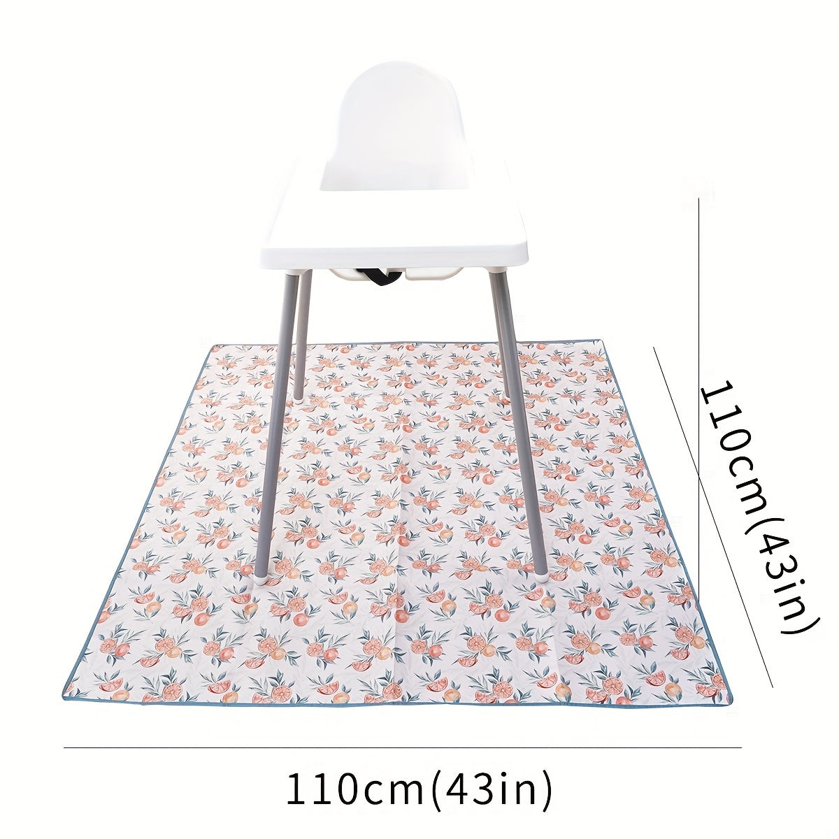 Waterproof Splat Floor Mat - Anti-Slip, Washable, Portable, and Easy-Clean Mess Catcher for Under High Chair, Arts, and Crafts - Perfect for Baby Play, Picnic, and Outdoor Activities