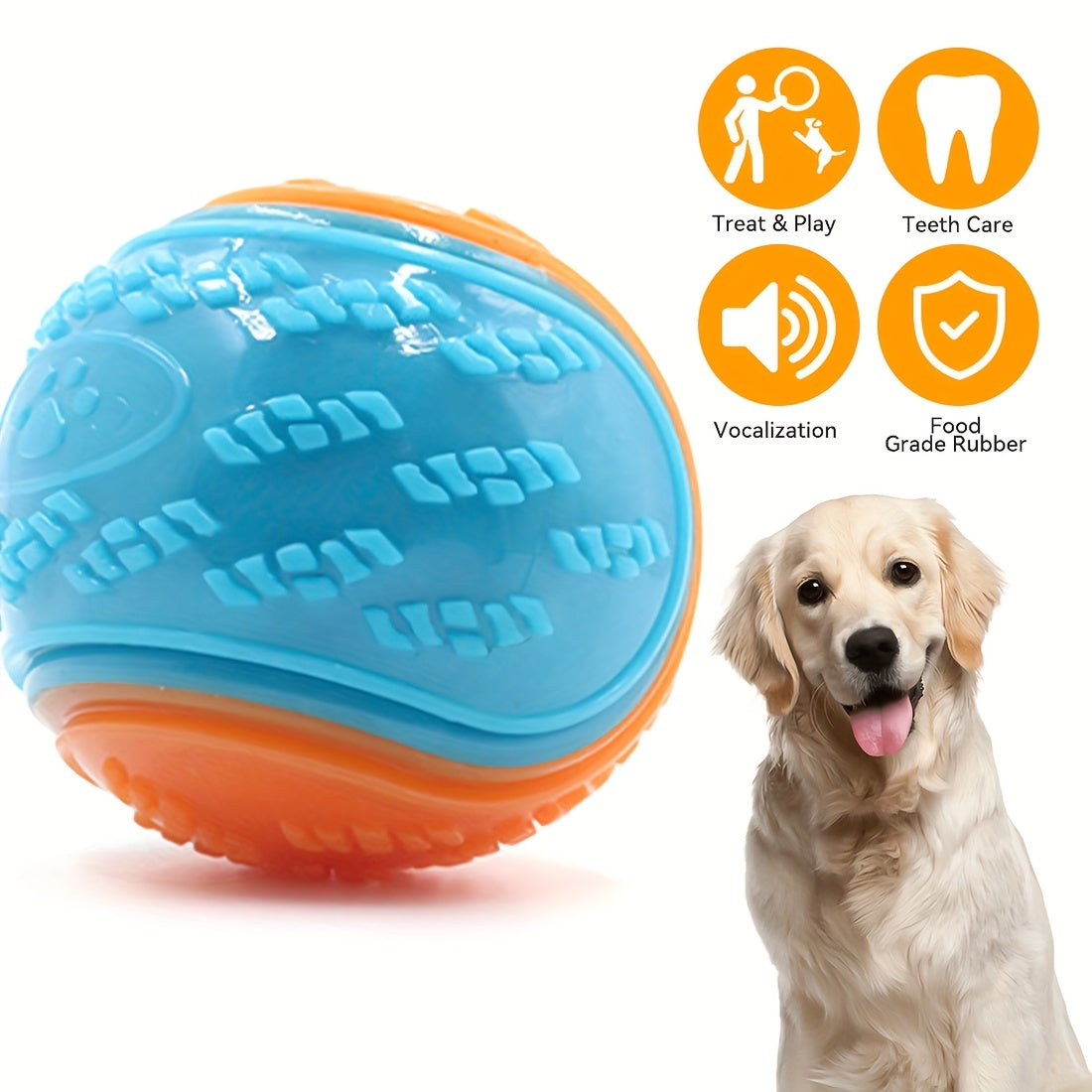 5pcs Dog Toy Set For Dental Health - Durable Chew Toys With Squeaker, Interactive Training Balls For All Breeds Dog Toys Dog Toys For Aggressive Chewers - Kerala Elegance