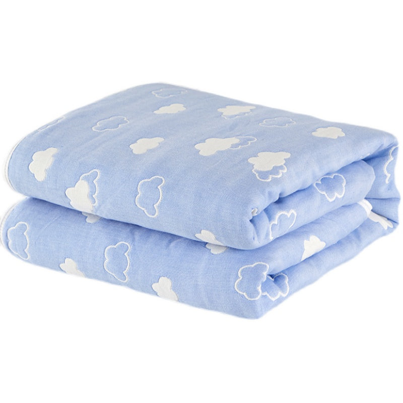 Soft And Absorbent Towel Blanket With Cute Cartoon Patterns, Thin Cotton Gauze Blanket, For All Seasons