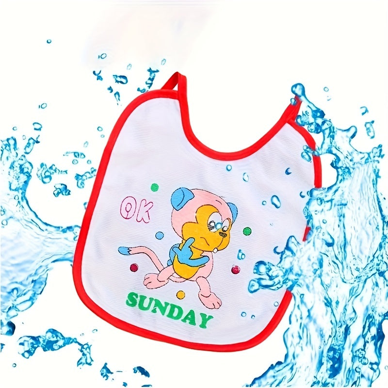 7pcs, Weekly Bibs, Daily No Weighted Bib, Waterproof Baby Lace-up Bib, Baby Bib, Saliva Bib, Newborn Anti-spitting Milk Towel