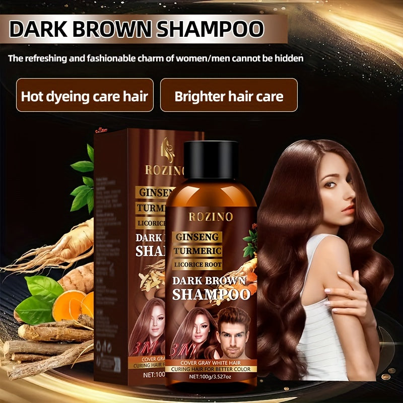 100g Ginseng Shampoo With Turmeric And Licorice Roots, Deep Cleansing, Refreshing And Oil Controlling, Caring For Healthy Hair, Moisturizing And Silky