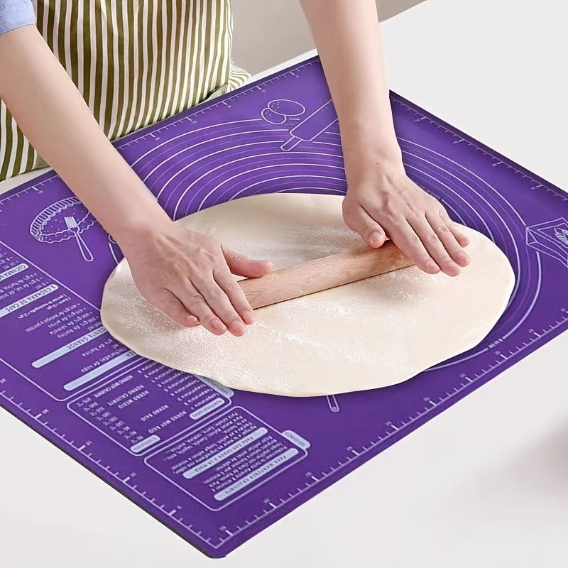 1pc Pastry Mat, Non Stick Baking Mat Non Stick Rolling Dough With Measurements, Kneading Mat, Counter Mat, Dough Rolling Mat, Pie Crust Mat