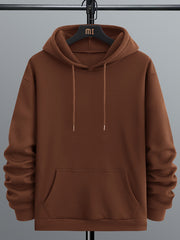 Men's Stretch Hoodie with Kangaroo Pocket: Regular Fit, Knit Fabric for Autumn/Winter - Durable & Street-Style