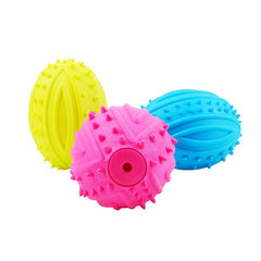 1pc Durable Rubber Rugby Toy for Dogs and Cats - Interactive and Bite Resistant Pet Sound Toy - Kerala Elegance