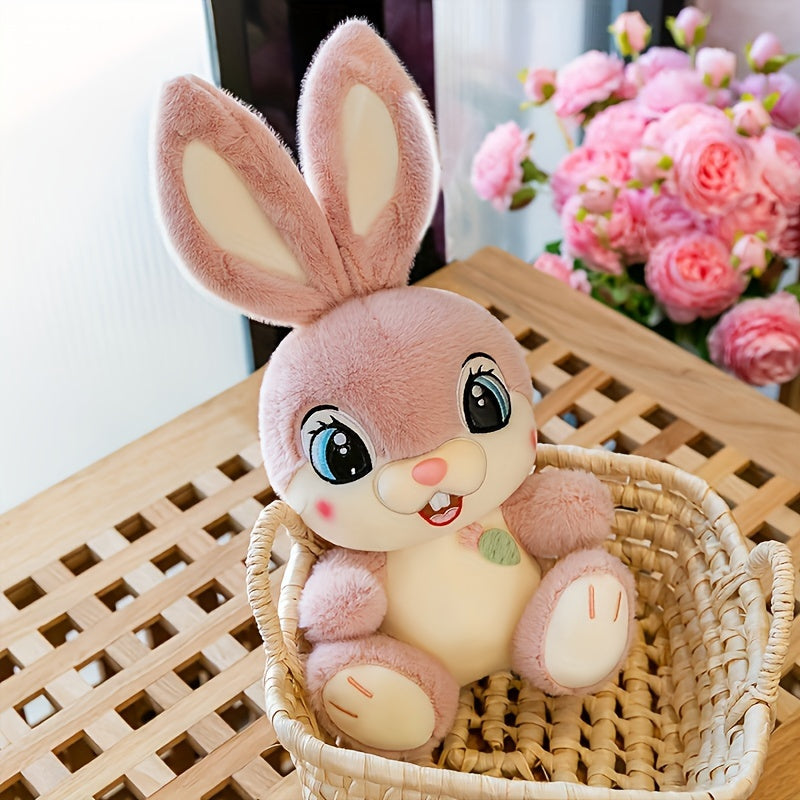 Bucktooth Rabbit Doll Plush Toy Children's Comfort Pillow Birthday Gift Holiday Gift Christmas Halloween Thanksgiving Easter Gift