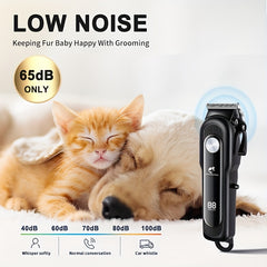 Professional Dog Grooming Electric Clipper Set, With USB Charging Low Noise, Dog Electric Clipper For Trimming Pet Hair