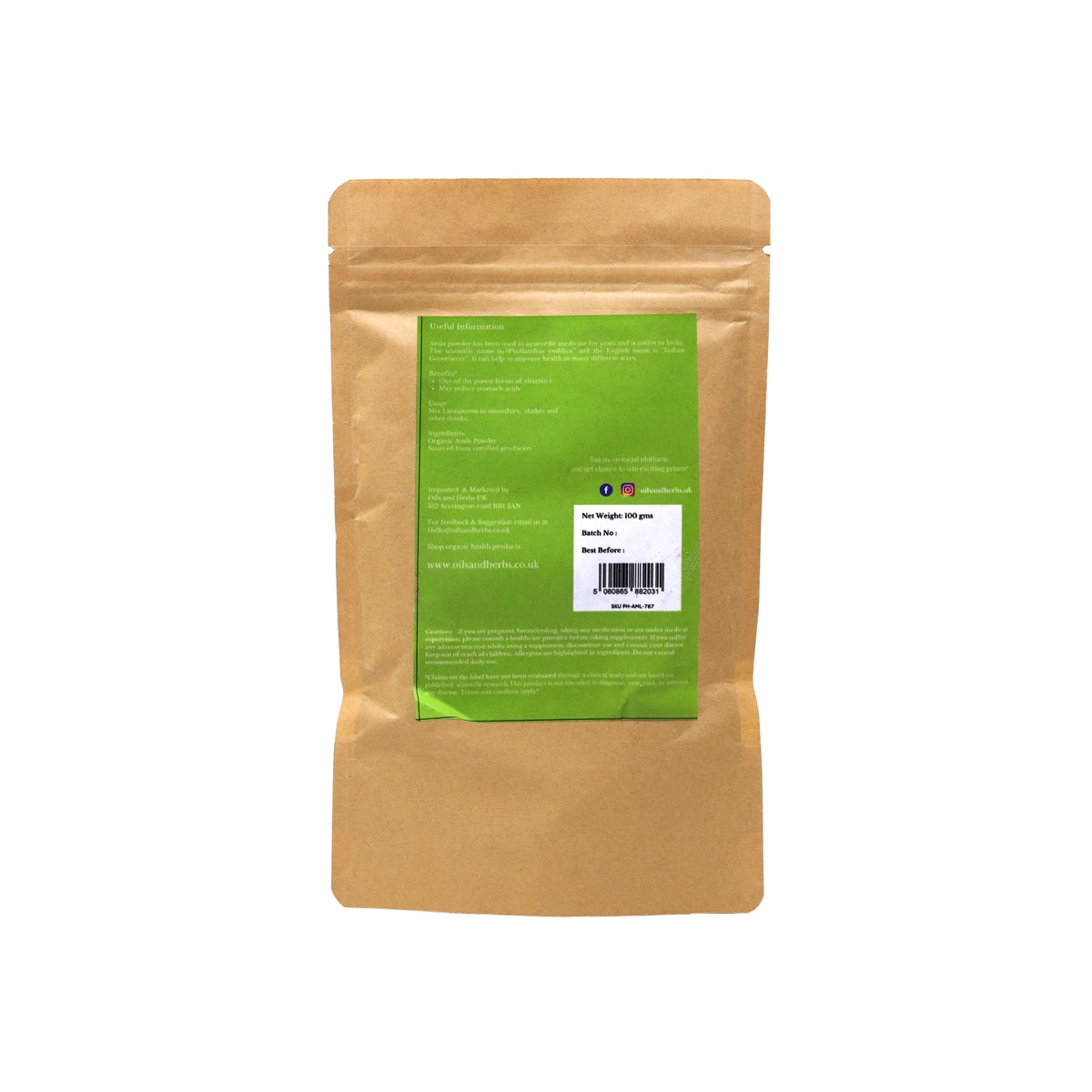 Clean Organic Amla Powder for Hair and Skin