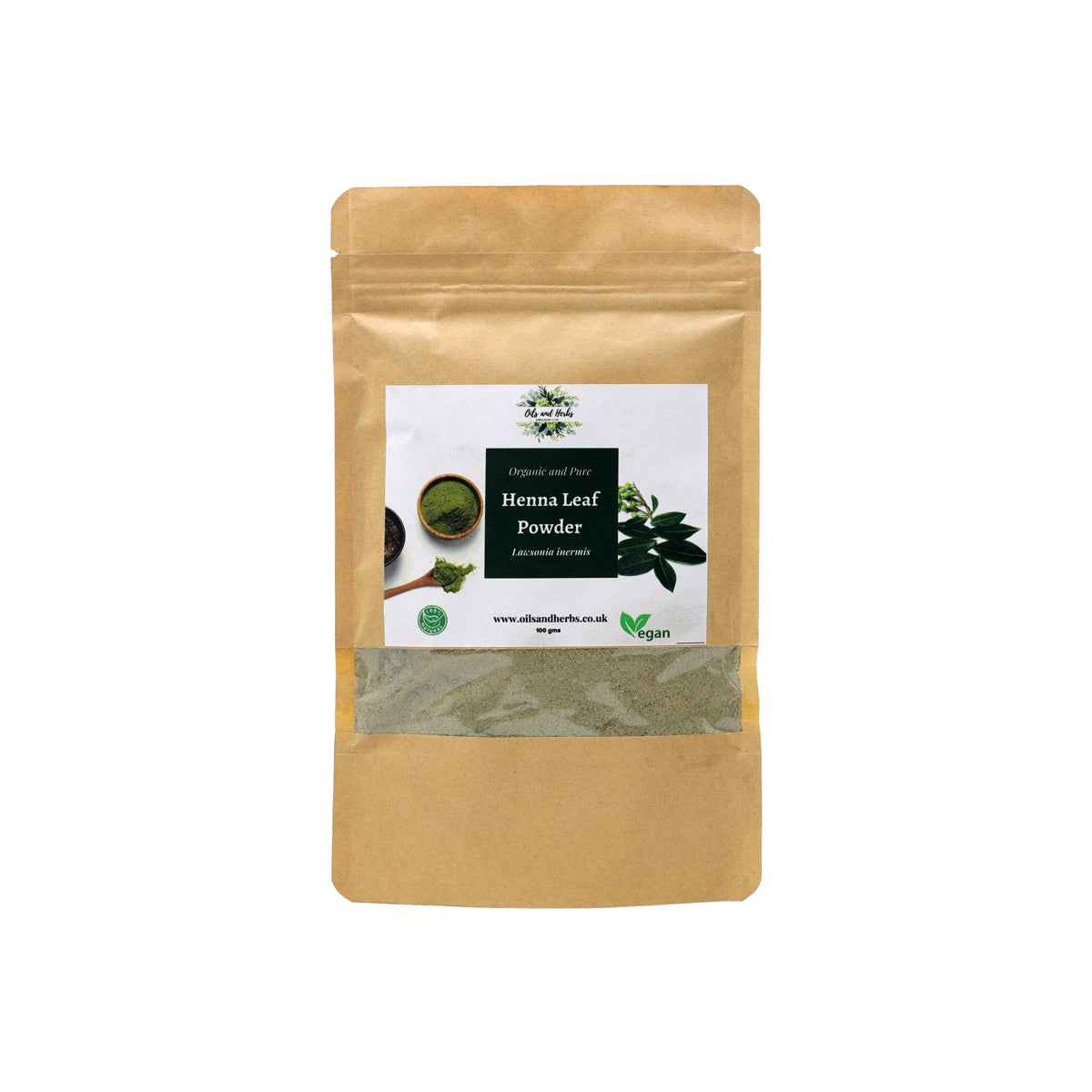 Organic Henna Leaf Powder – Lawsonia inermis -100% Pure, Clean and Natural