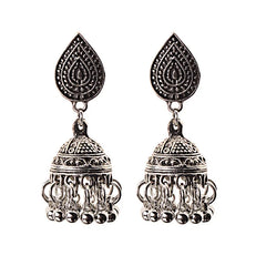 India Retro Birdcage Earrings Handmade Antique Silver Color Tribal Jewelry BOHO Hippie Wind Pakistani Muslim Thailand Nepal