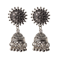 India Retro Birdcage Earrings Handmade Antique Silver Color Tribal Jewelry BOHO Hippie Wind Pakistani Muslim Thailand Nepal