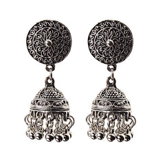 India Retro Birdcage Earrings Handmade Antique Silver Color Tribal Jewelry BOHO Hippie Wind Pakistani Muslim Thailand Nepal