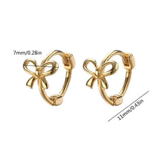 Bowknot Studs Earrings Ear Piercing Jewelry Accessory Stylish Bow Ear Pendant Jewelry for Fashion Enthusiasts