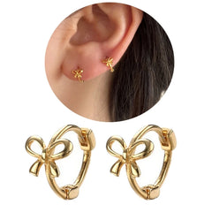 Bowknot Studs Earrings Ear Piercing Jewelry Accessory Stylish Bow Ear Pendant Jewelry for Fashion Enthusiasts