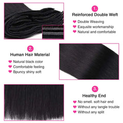 Real Natural Straight Clip in Hair Extensions 120g 8pcs 100% Human Hair Seamless Unprocessed Full Head Brazilian Virgin Hair