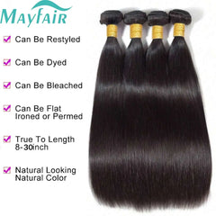 Peruvian Bone Straight Human Hair Bundles Deal Unprocessed Virgin Hair Extensions Long Thick Cheap Brazilian Hair Weave Natural