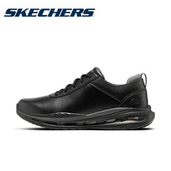 Skechers Men Shoes ARCH FIT Leather Casual Shoes Fashion Lace Up Sneakers All-match Male Skateboard Footwear Mocasine Hombre