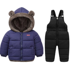 Winter Children Clothing Sets Lamb Fleece Coats + Down Pants Baby Thicken Warm 2Pcs Suit Kids Clothes Boys Girls Fashion Jackets