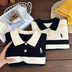 IYEAL Autumn Winter Children's Boy's Clothing 2024 Fashion Child Sweater for Boys Girls Casual Striped Sweaters Warm Outerwear