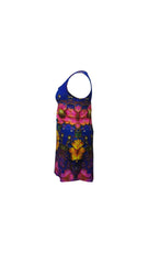 Plus Size Flower Print Tank Dress, Casual Sleeveless Slim Dress ForSpring & Summer, women's Plus Size Clothing