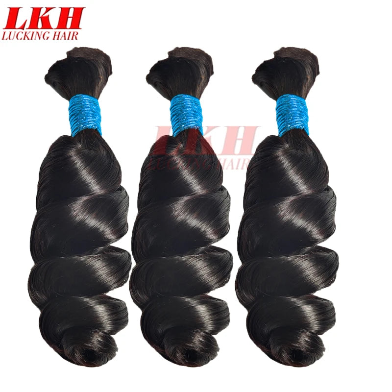 Mink Hair Bulk Loose Deep Water Weaving Virgin Wholesale Kilo 100% Natural Raw Indian Temple Wavy Human Hair Bundles Extensions