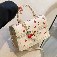 2023 Exquisite Small Bags Women New Fashion Versatile Messenger Bag Sweet Cherry Square Chains Crossbody Bags Wallet  Purse