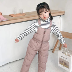 Children Autumn Winter Down Pants Thicken Warm Boys Girls Rompers Baby High Quality Down Trousers Kids Casual Trousers 1-5 Years