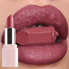 Long Lasting Lipstick: Natural Look, Waterproof, High Pigment, Reddish-Purple Hue, Suitable for All Skin Types