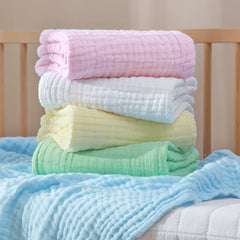 Baby's Plain Color Cotton Gauze Bath Towel