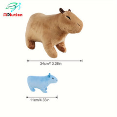 Adorable 34cm/13.38in Capybara Plush Dolls With 4 Baby Plush In Her Tummy - Perfect Gift For Kids Of All Ages! As Halloween, Chrismas Gift