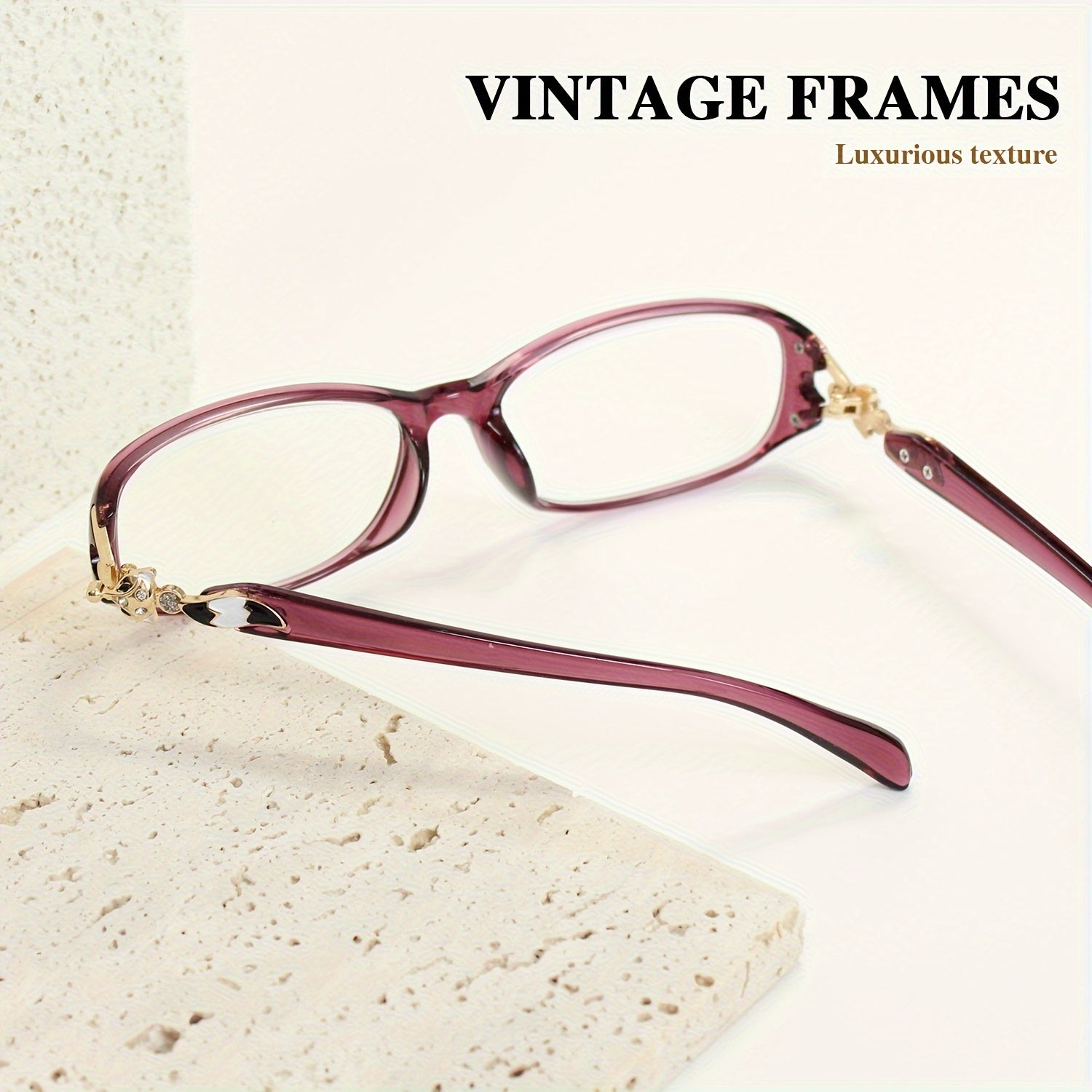 3pcs Fashion Reading Glasses Elegant Metal Unique Decorative Frame Exquisite Design Women's Computer Glasses