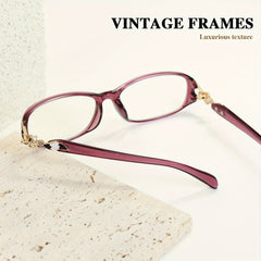 3pcs Fashion Reading Glasses Elegant Metal Unique Decorative Frame Exquisite Design Women's Computer Glasses