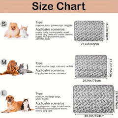 1pc Comfy Puppy Blanket with Cute Paw Prints - Soft, Warm Fleece for Dogs and Cats - Ideal for Nap Time and Travel