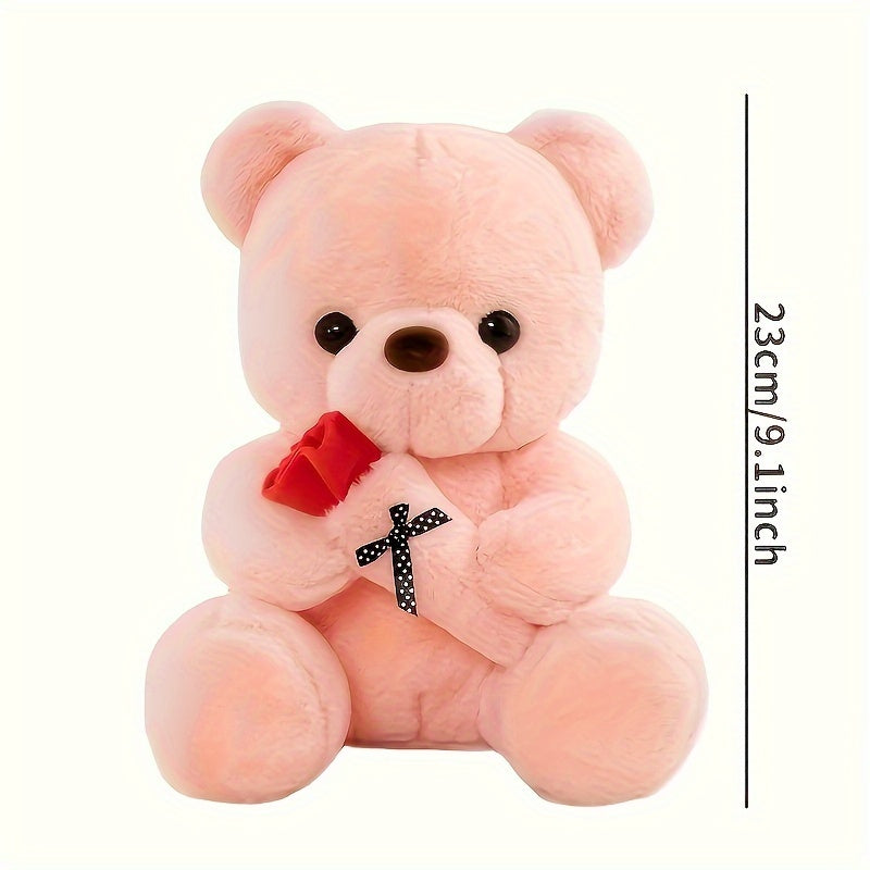 Cuddly Rose Bear Plush Toy - Charming And Hug-Worthy, Ideal For Valentine'S Day & Birthday Celebrations, Made With Soft Cotton