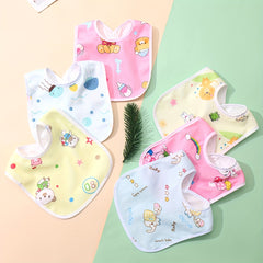 Baby Delightful Crystal Velvet Waterproof Bibs - Adorable Designs for Mess-Free Meals at Home - Luxuriously Soft, U-Shaped Protection