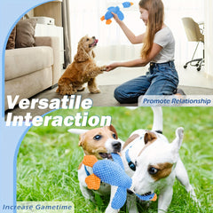 Durable Plush Goose-Shaped Dog Toy for Teething and Play - Soft, Chew-Resistant Fabric for Medium Breeds - Ideal for Dental Health and Interactive Fun - Assorted Colors - Kerala Elegance