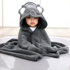 Ultra-Soft Baby Bath Towel - Adorable Cartoon Bathrobe for 0-2 Years - Super Absorbent, Quick-Dry, Durable Microfiber Robe