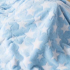 1pc Blue White Star Blanket, Soft Skin-friendly Wrap, Great Christmas Halloween Thanksgiving Day Gift