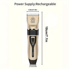 1pc Rechargeable Low-Noise Cordless Pet Clipper Pro - Quiet, Easy Grooming for Dogs, Cats, and Humans - USB Charging, Lithium Battery, Suitable for Various Hair Lengths and Sizes, Professional Trimming Kit