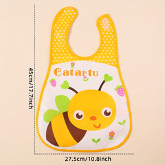 3pcs Waterproof Baby Feeding Bibs - Cartoon Design, Easy Clean, Sleeveless Vest For Ages 0-6 Baby Bibs Waterproof Baby Boy Waterproof Bibs