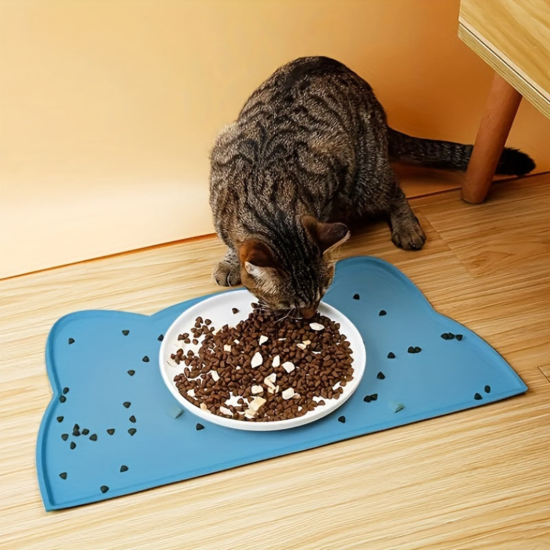 Pet Food Mat For Dog & Cat, Waterproof Pet Feeding Mat, Non Slip Cat Food Mat, Dog Water Bowl Pad