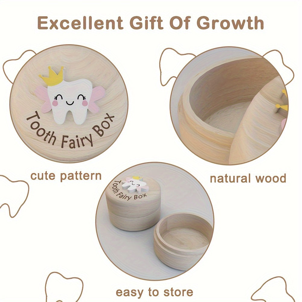 Wooden Tooth Fairy Box: A Charming Keepsake for Baby'S First Tooth, Perfect for Birthdays Or As a Newborn Gift