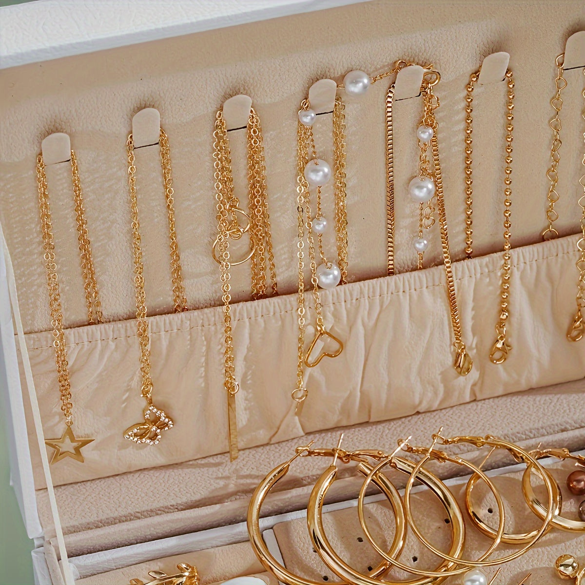 86-Piece Elegant Vintage Jewelry Set - Multi-Layer Necklaces, Stud Earrings, Rings, Four-in-One Assortment For Women, Ideal For Daily Wear, Commuting, Birthday Gift (Box Not Included)