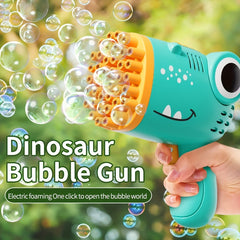 1pc Portable Automatic Bubble Gun with LED Lights - Creates Magical Atmosphere, Perfect for Birthdays, Outdoor Gatherings, and Gifts for Boys and Girls - Battery Powered, Safe and Fun