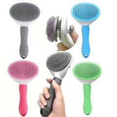 Self-cleaning Dog Hair Brush, Pet Hair Remover Brush And Dematting Comb For Dogs And Cats, Grooming Tool For Easy And Effective Hair Removal And Detangling