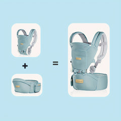 Baby Carrier With Hip Seat, Lightweight Breathable Windproof Sunshade, Ergonomic Design Waist Stool For Hiking And Travelling