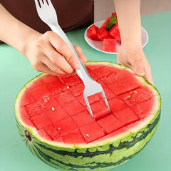 Stainless Steel Watermelon Slicer and Corer - 2-in-1 Fruit and Vegetable Cutter Kitchen Gadget and Tool - Durable Kitchen Utensil for Easy Cutting and Coring