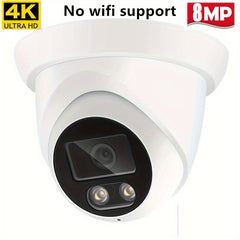 4K/ 8MP, 6MP, 2K/ 4MP IP Dome Camera Audio Outdoor Indoor POE H. 265 Onvif Wide Angle 2. 8mm Al Full Color Night Vision Home CCTV Video Surveillance Security. POE NVR POE Switch Built-in Micphone/ Audio